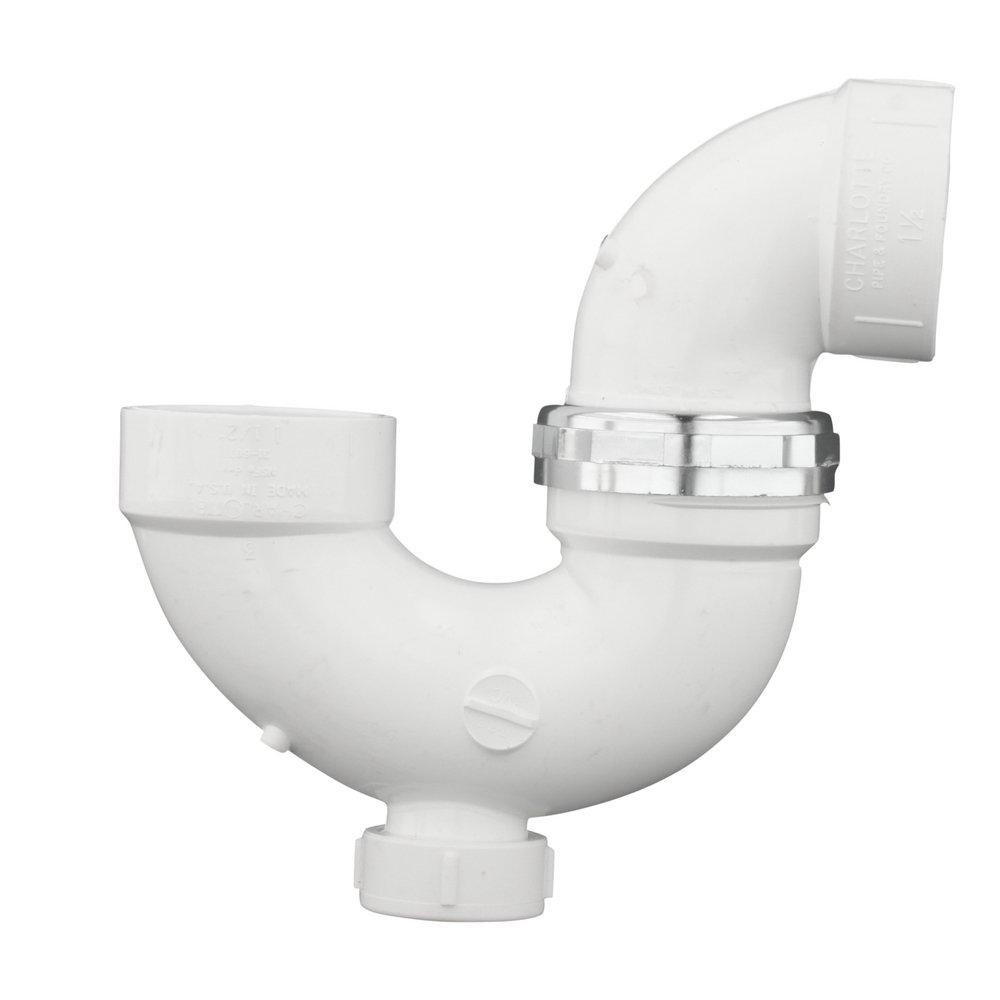 White Plastic P-Trap 