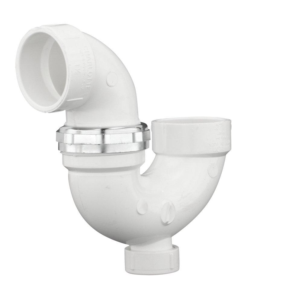 White Plastic P-Trap 