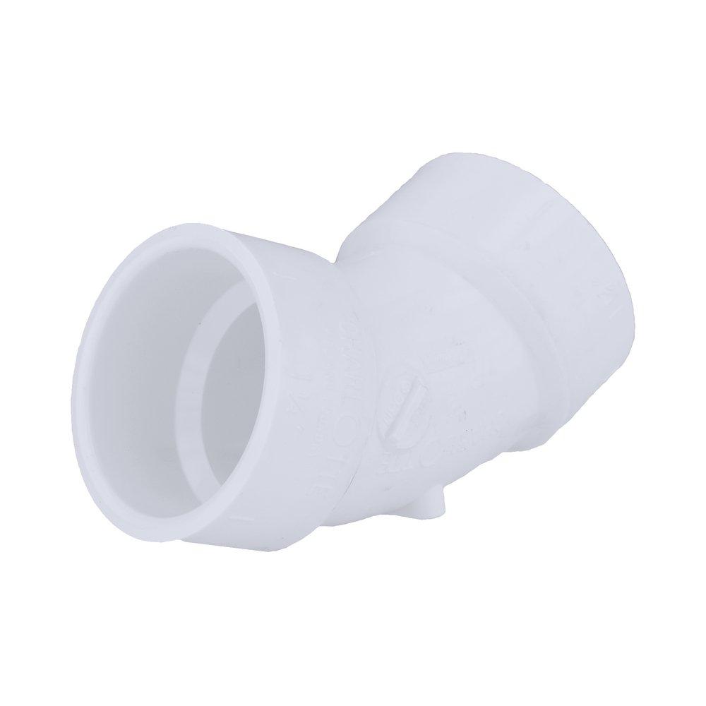 White PVC DWV 45&deg; Elbow 