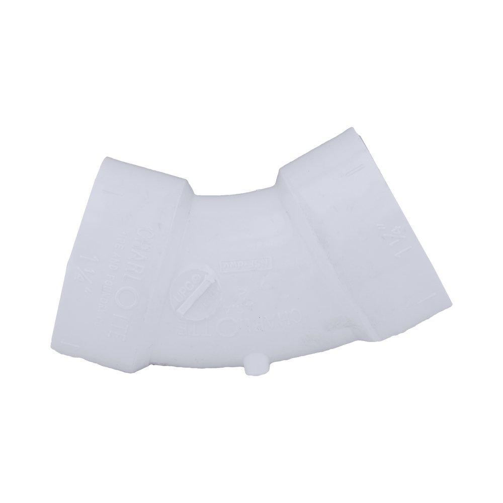 White PVC DWV 45&deg; Elbow 