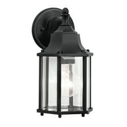 10-1/2 in. 60 W 1-Light Medium Lantern in Black