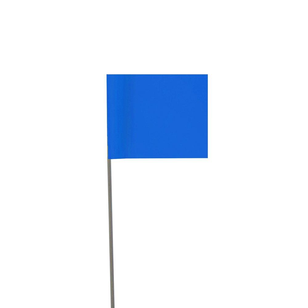 Blackburn Blue 5 x 4 in. Wire Staff Vinyl Flag 