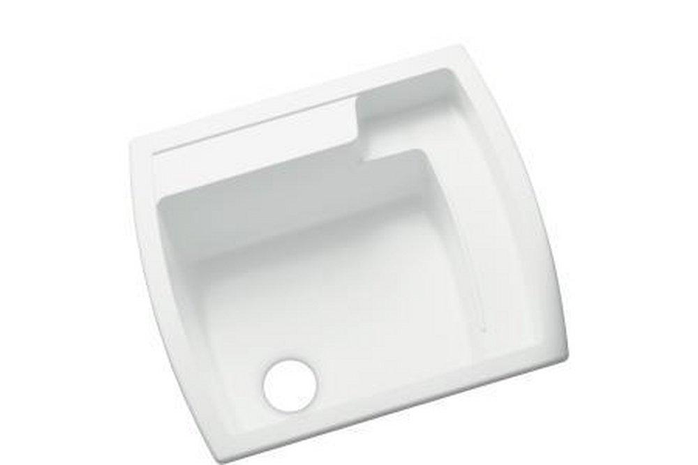 Sterling White 25 x 22 in. Top Mount and Undermount Laundry Sink 