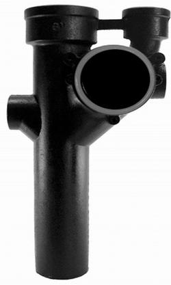 4 in. Spigot x Hub x Threaded Cast Iron Double Starter Fitting