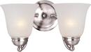 8 in. 100W 2-Light Wall Sconce in Polished Chrome with Ice Glass Shade
