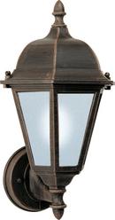 15 in 13W 1-Light Compact Fluorescent GU24 Outdoor Wall Lantern in Rust Patina