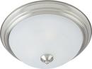 Maxim Lighting&reg; Satin Nickel 13-1/2 in 26W 2-Light Compact Fluorescent GU24 Flush Mount Ceiling Fixture 