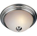13-1/2 x 6 in. 60 W 2-Light Medium Flush Mount Ceiling Fixture in Stain Nickel