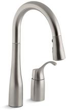 Single Handle Pull Down Bar Faucet in Vibrant® Stainless