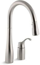 Single Handle Pull Down Kitchen Faucet in Vibrant® Stainless