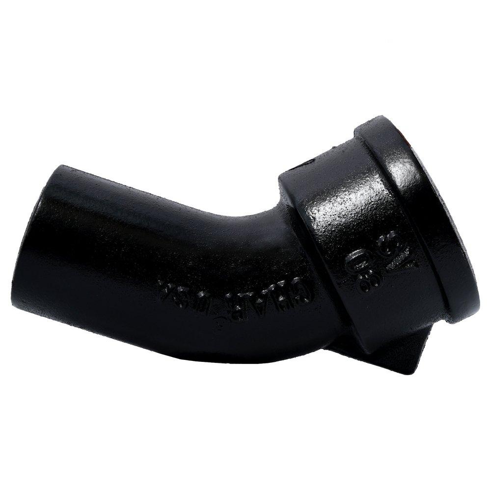 Black Hub x Spigot Service Cast Iron 1/8 Bend 