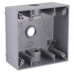 4-1/2 x 4-1/2 x 2 in. 2-Gang Die Cast Aluminum Box