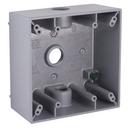 Bell Grey 4-1/2 x 4-1/2 in. 2-Gang Die Cast Aluminum Box 
