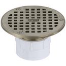 Zurn White Push On Plastic Nickel Bronze Floor Drain 