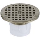 Zurn White Push On Plastic Nickel Bronze Floor Drain 