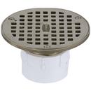 Zurn White Push On Plastic Nickel Bronze Floor Drain 