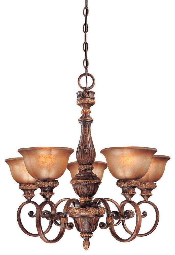 Minka Lavery Illuminati Bronze 28 in. 100W 5-Light Candelabra Incandescent Chandelier 