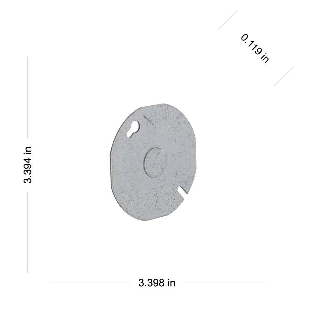 3-1/2 Round FLAT Cover 1/2 KO 