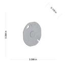 3-1/2 Round FLAT Cover 1/2 KO 