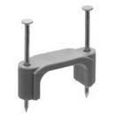 Sturgeon Bay Metal Products Grey 2 AWG 2- Hole Cable Strap with High Carbon Wire Nail 