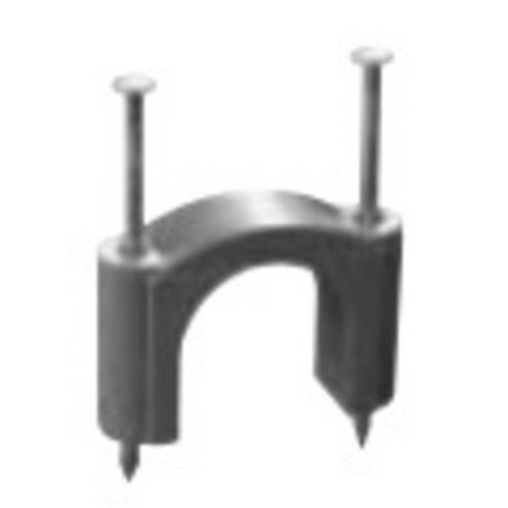 Sturgeon Bay Metal Products Grey 2-Hole Cable Strap with High Carbon Wire Nail 