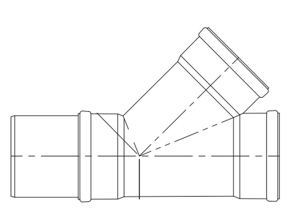 GPK Gasket Reducing SDR 35 PVC Sewer Wye 