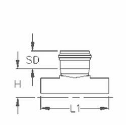 10 x 10 x 8 in. SDR 35 PVC Reducing Tee