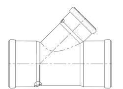 6 x 4 in. Gasket PVC Sewer Wye