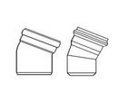 GPK Spigot x Gasket PVC 22-1/2 Degree Sewer Elbow 