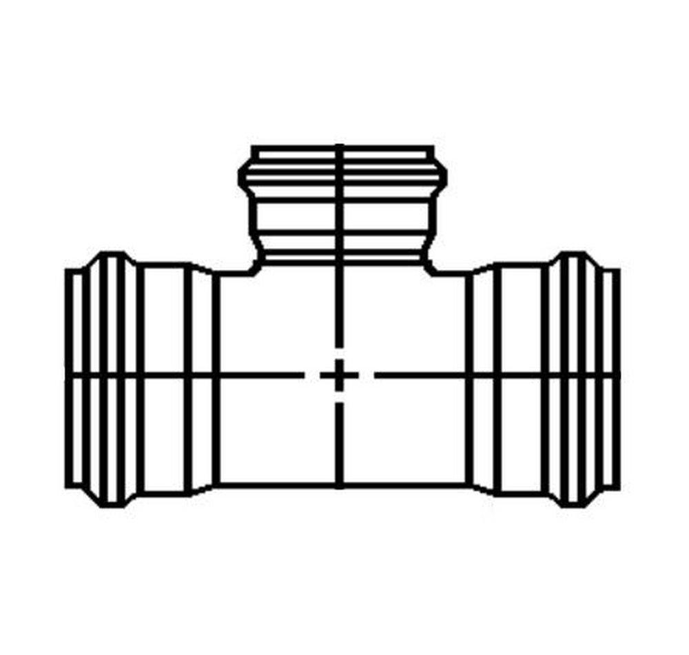 GPK Gasket Straight SDR 35 PVC Tee 