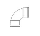 GPK Gasket Sewer Straight SDR 35 PVC 90 Degree Elbow 