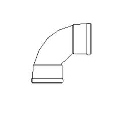 4 in. Gasket Sewer Straight SDR 35 PVC 90 Degree Elbow