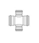 GPK Gasket Sewer Reducing SDR 35 PVC Cross 