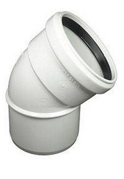 6 in. Solvent Weld x Gasket 45 Degree SDR 35 Plastic Elbow
