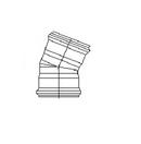 GPK Spigot x Gasket Sewer Straight SDR 35 PVC 11-1/4 Degree Elbow 