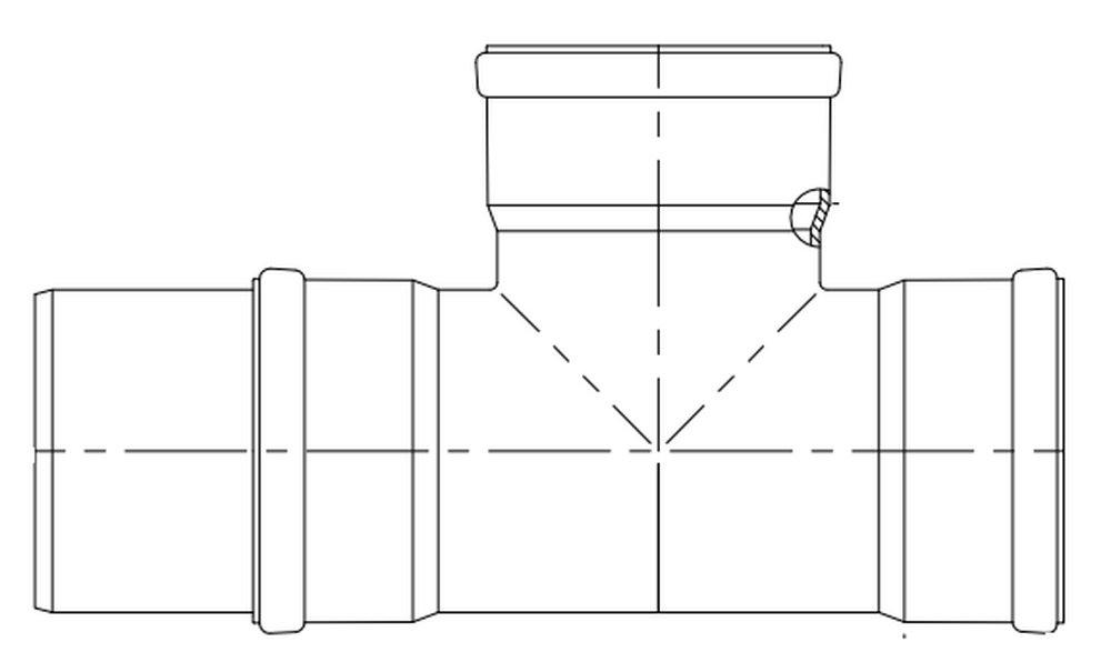 GPK Socket x Gasket Straight SDR 35 PVC Sewer Tee 
