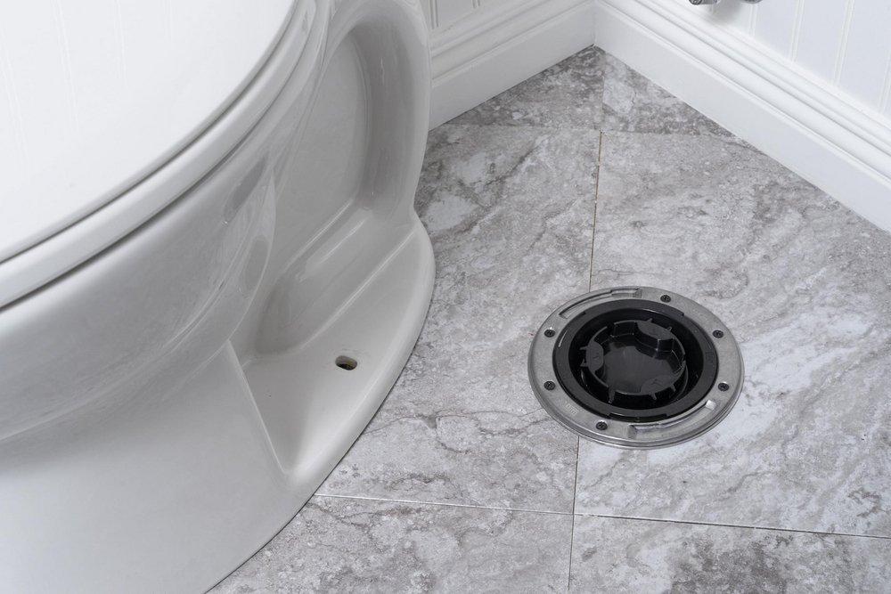 Oatey&reg; Black 3 in. ABS Easy IPT Tap on Pipe Closet Flange with Stainless Steel Ring 