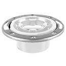 4 x 3 PVC EZ Iron Pipe Thread Tap On Pipe Closet Flange With Stainless Steel Ring