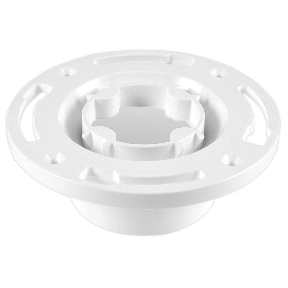 Oatey&reg; 4 x 3 PVC EZ Iron Pipe Thread Tap On Pipe Closet Flange 