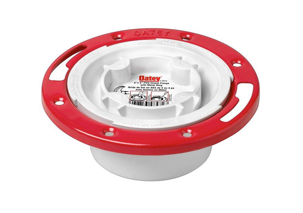 Oatey&reg; 3 in. Plastic Closet Flange with Metal Ring 