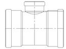 8 x 8 x 4 in. Gasket Reducing SDR 26 PVC Heavy Wall Sewer Tee