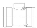 GPK Gasket x Hub Reducing SDR 26 PVC Heavy Wall Sewer Tee 