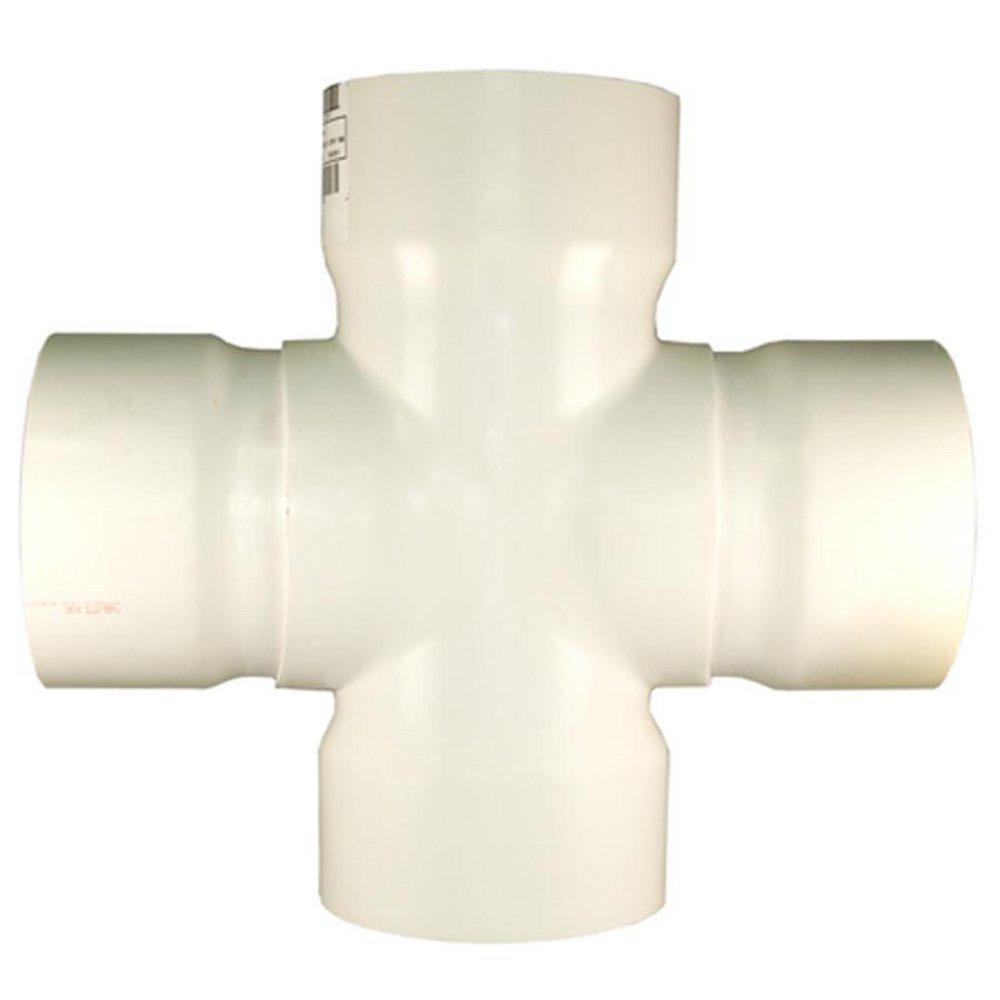 GPK Hub Solvent Weld Sewer Reducing SDR 35 PVC Cross 