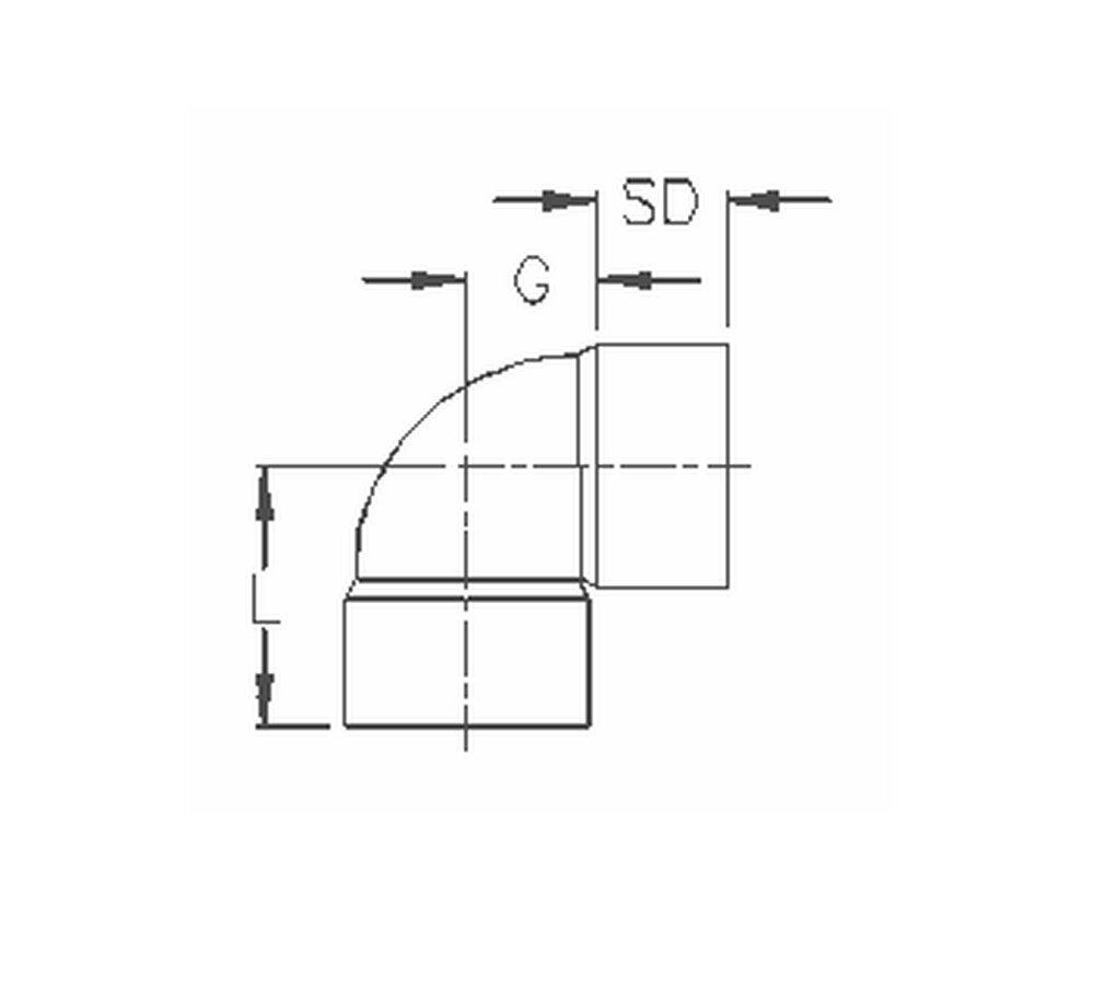 GPK Hub PVC 90 Degree Sewer Elbow 