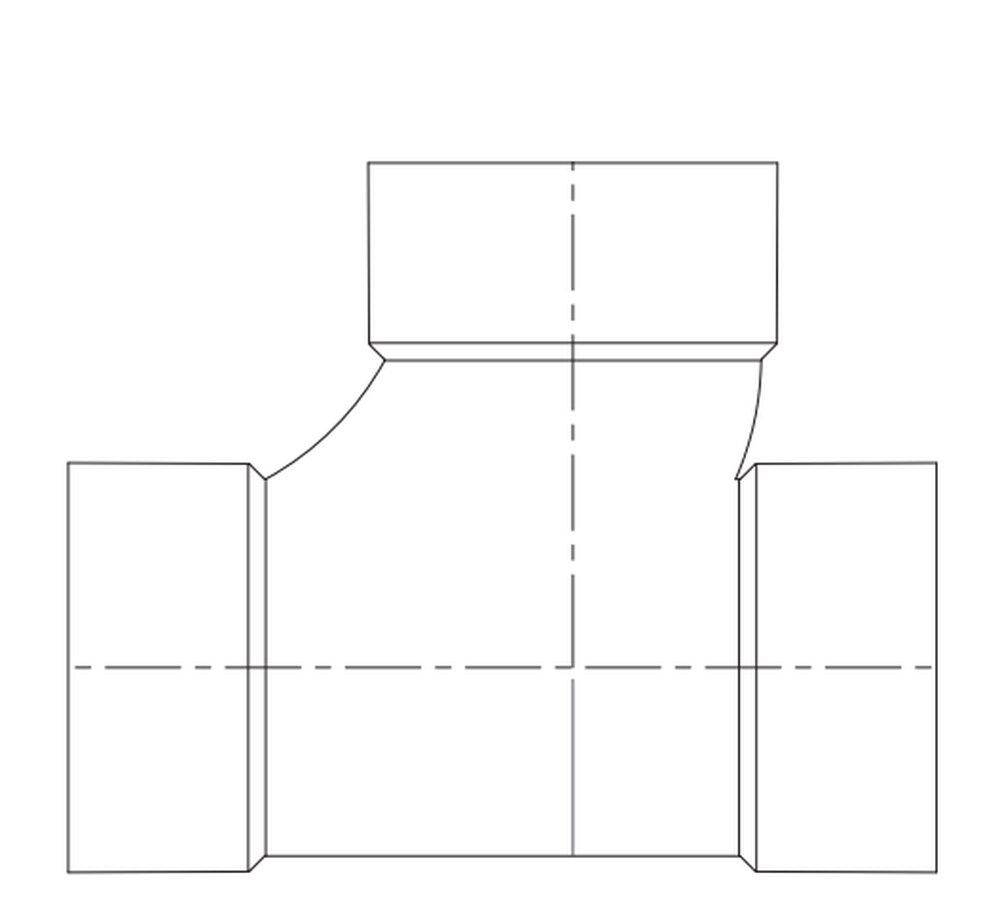 GPK Hub Solvent Weld Straight SDR 26 PVC Heavy Wall Sewer Tee Wye 