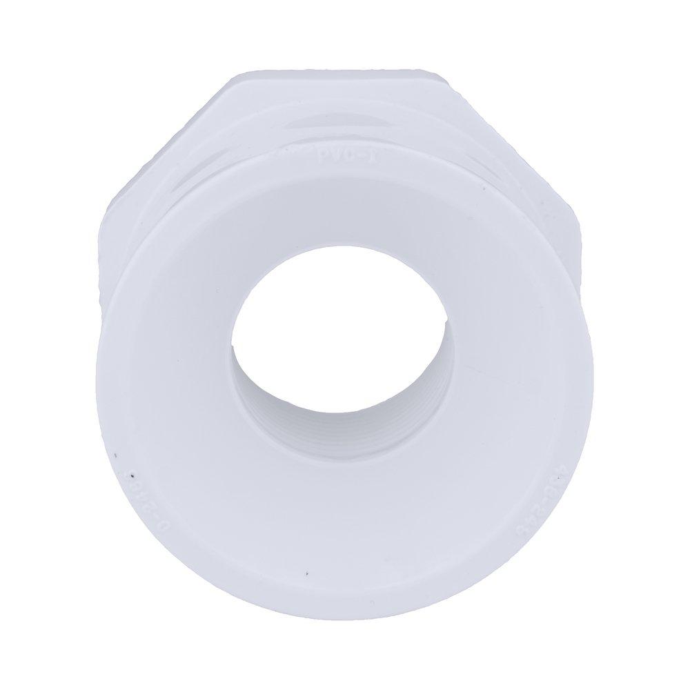 White PVC Schedule 40 Female Bushing 