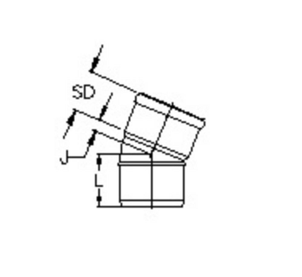 GPK Spigot x Gasket Heavy Wall Sewer SDR 35 PVC 11-1/4 Degree Elbow 