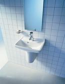 Duravit White 23-31/100 x 17-71/100 in. 3 Hole 1-Bowl Wall Mount Ceramic Rectangular Bathroom Sink 