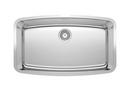 BLANCO Polished Satin 32 x 19 in. No Hole Stainless Steel Single Bowl Undermount Kitchen Sink 