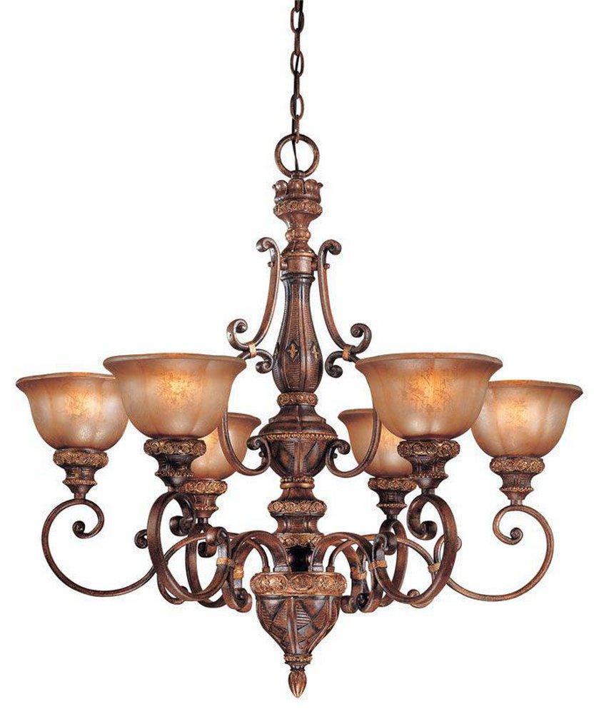 Minka Lavery Illuminati Bronze 33-1/2 in. 100W 6-Light Candelabra Incandescent Chandelier 